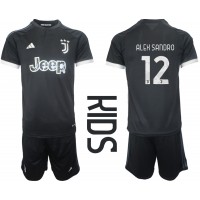 Fotbalové Dres Juventus Alex Sandro #12 Dětské Alternativní 2023-24 Krátký Rukáv (+ trenýrky)